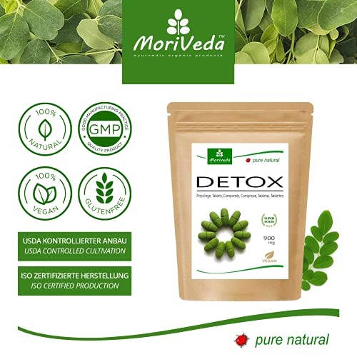 AMTEC Trading GmbH - Wholesale Oral Supplement/Vitamin - MoriVeda® Moringa Detox Tablets 900 mg Vegan Pack of 1203