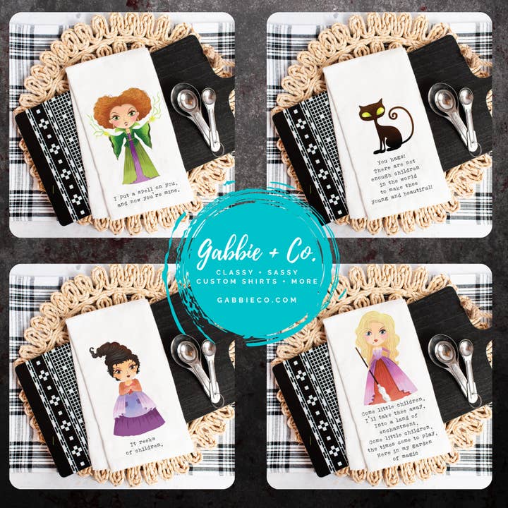 Sanderson's Inspired Tea Towel Set of 4 for wholesale by Gabbie Co.