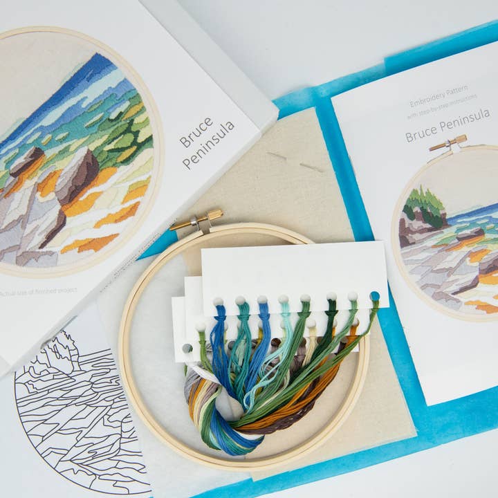 Angiels Art – Großhandel Kreuzstich-/Stickzubehör – Bruce-Halbinsel DIY-Stickerei-Kit1