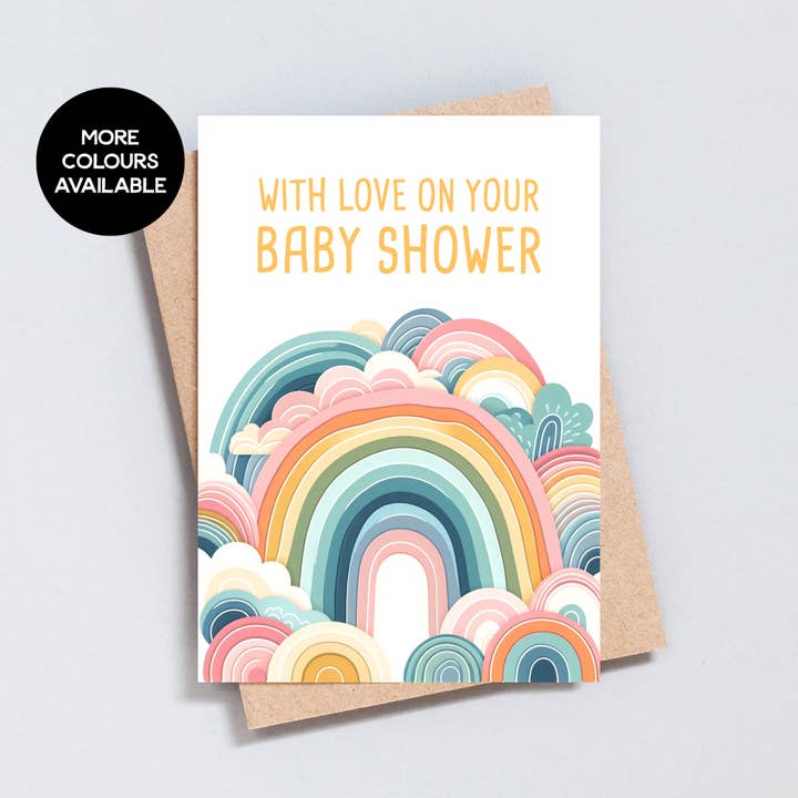 Med kærlighed til din babyshower, unisex ny baby lykønskningskort for engroshandel hos The Type Club