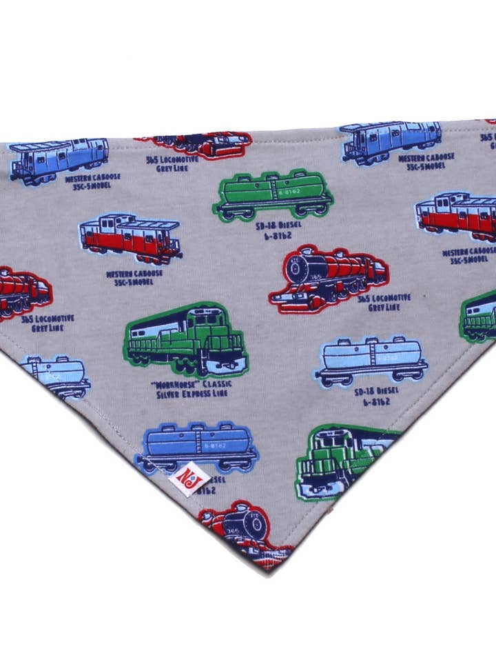 Lokomotiv organiskt tyg haklapp för wholesale av New Jammies