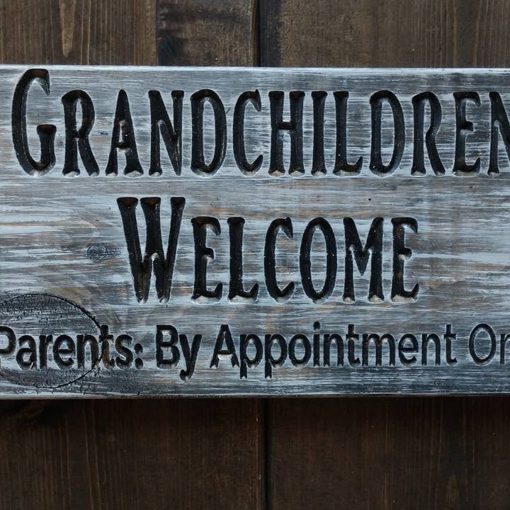 Grandchildren Welcome for wholesale by Knotty Pine Woodworks