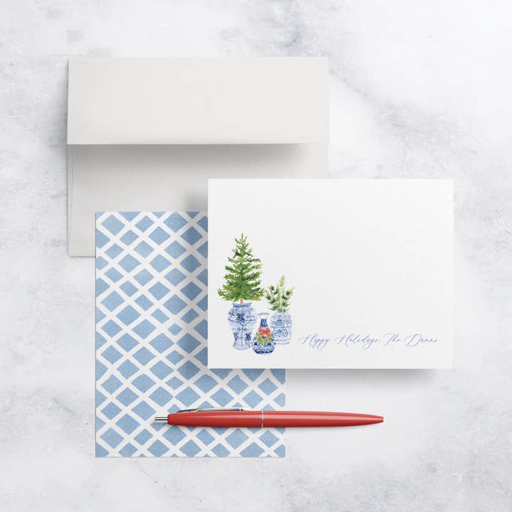 9+C Designs - Wholesale Stationery/Notecard Set - Ginger Jar Christmas Tree Note Card4