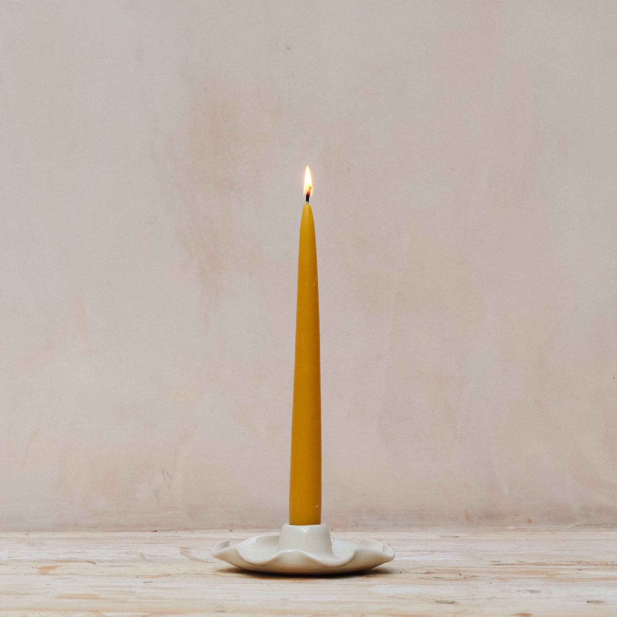 Botanique Workshop - Wholesale Candle Holder - Hand Thrown Stoneware Frilly Candle Holder1