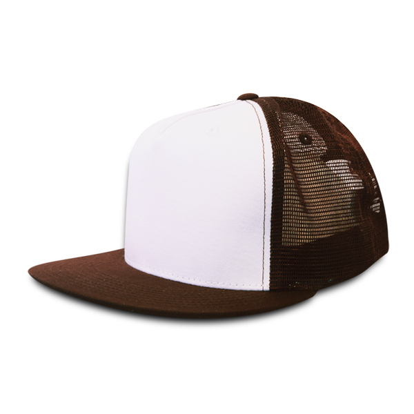 The Park Wholesale - Wholesale Truckerpet - Uniseks - Decky 1040 - Blanco Trucker Snapback-hoeden met 5 panelen - 104046