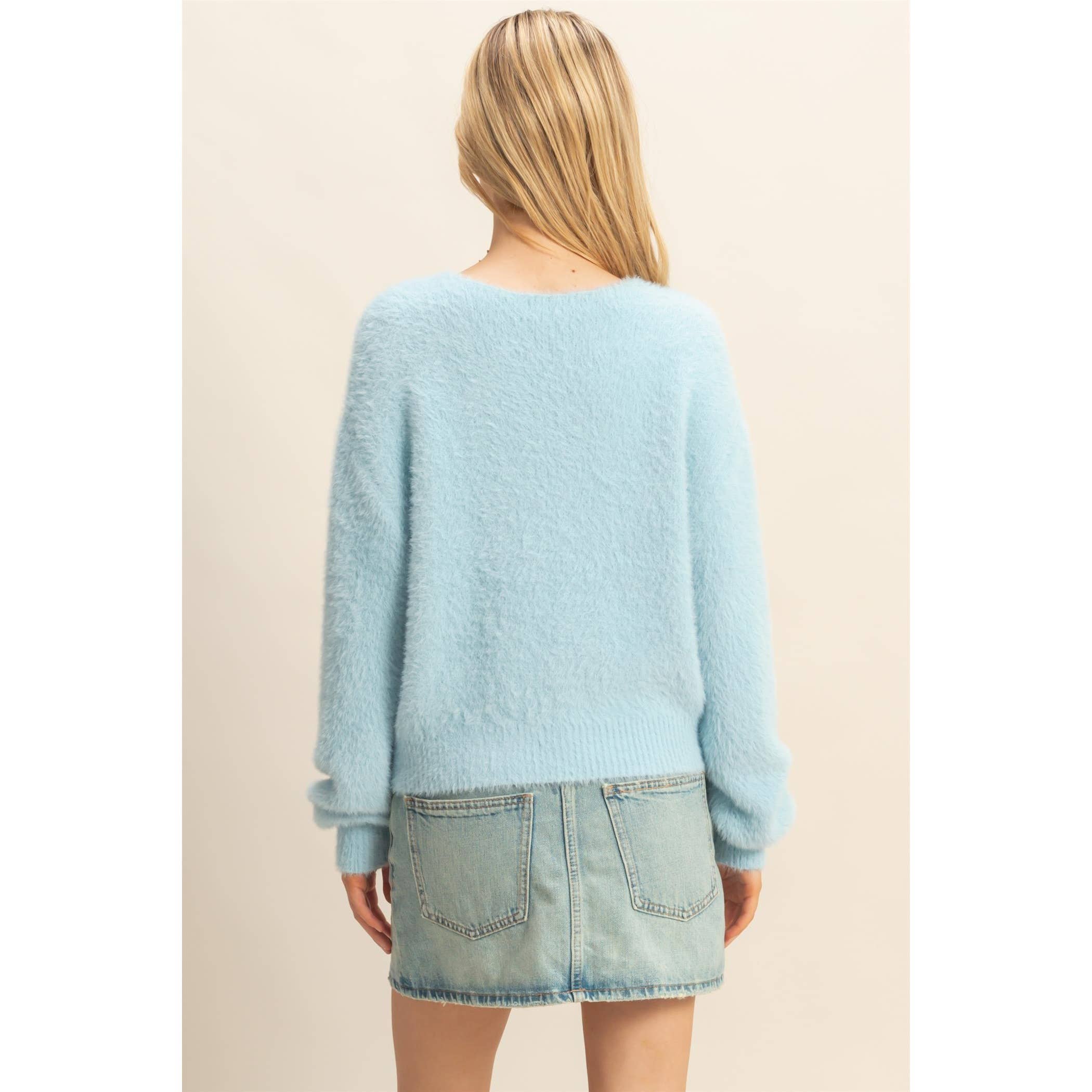 HYFVE - Wholesale Cardigan - Women's - Fuzzy Sweater With Unique Front Ties15