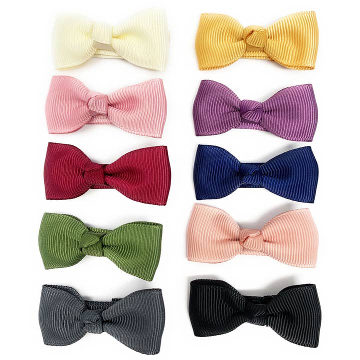 Baby Wisp - Wholesale Hair Bow - Kids - 10 Bows Diya Ribbon Hair Bows Alligator Clips - Warm Colors4