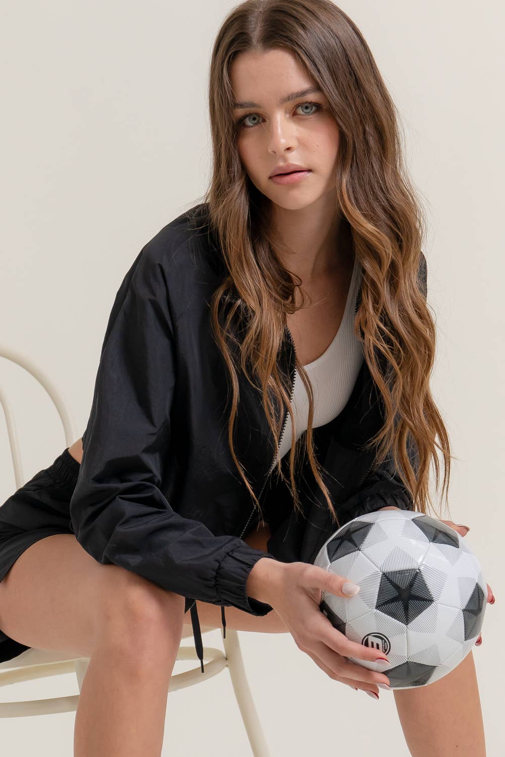 Active Basic | Active USA - Vente Veste de sport – femme - Anorak de sport à manches longues et coupe courte0