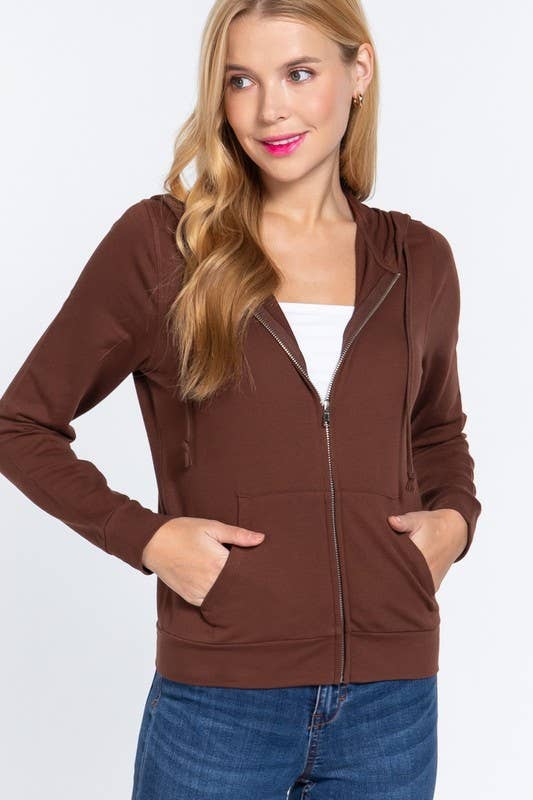 Active Basic | Active USA - Wholesale Hoodie - Women's - Long Sleeve Zipper French Terry Hoodie Jacket25