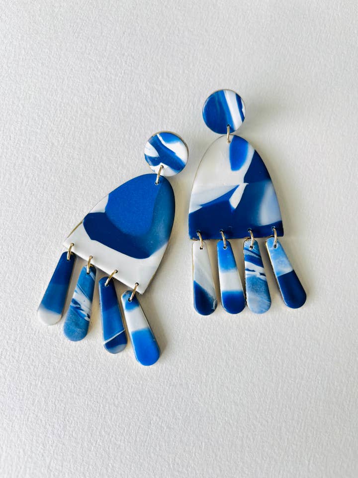 Pendiente Santorini | jaspeado | Pendiente ligero y llamativo para venta al por mayor de Wyeth Jane