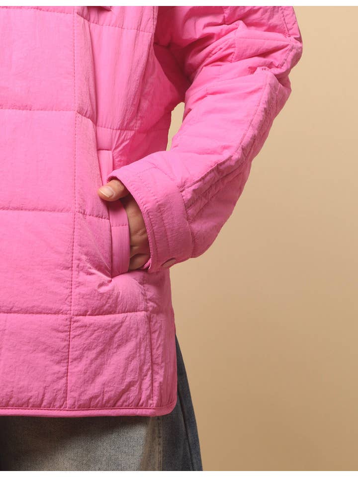 Sweetkama - Wholesale Puffer Jacket - Women's - Ladies Button Pullover Hooded Padded Puff Jacket SKT475525