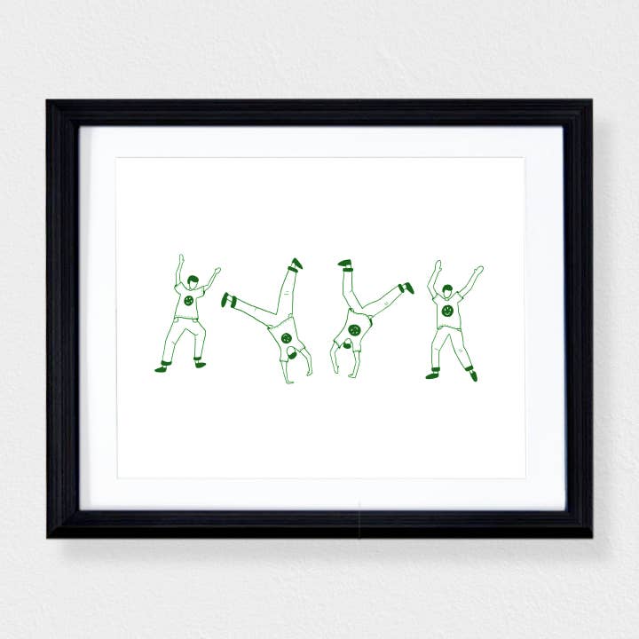 Cartwheel Dude | Risograph Print 8x10 for wholesale by And Studio