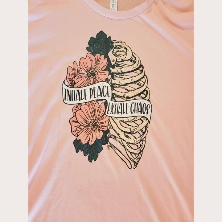 Inhale Peace Exhale Chaos T Shirt for wholesale by BrandlyNew