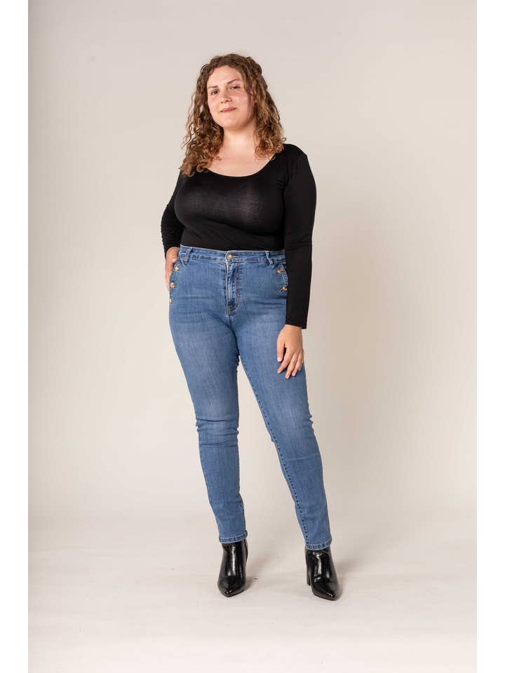 Nina Carter - Wholesale Jeans - Women's - Nina Carter curve plus size large size beautiful curve P220