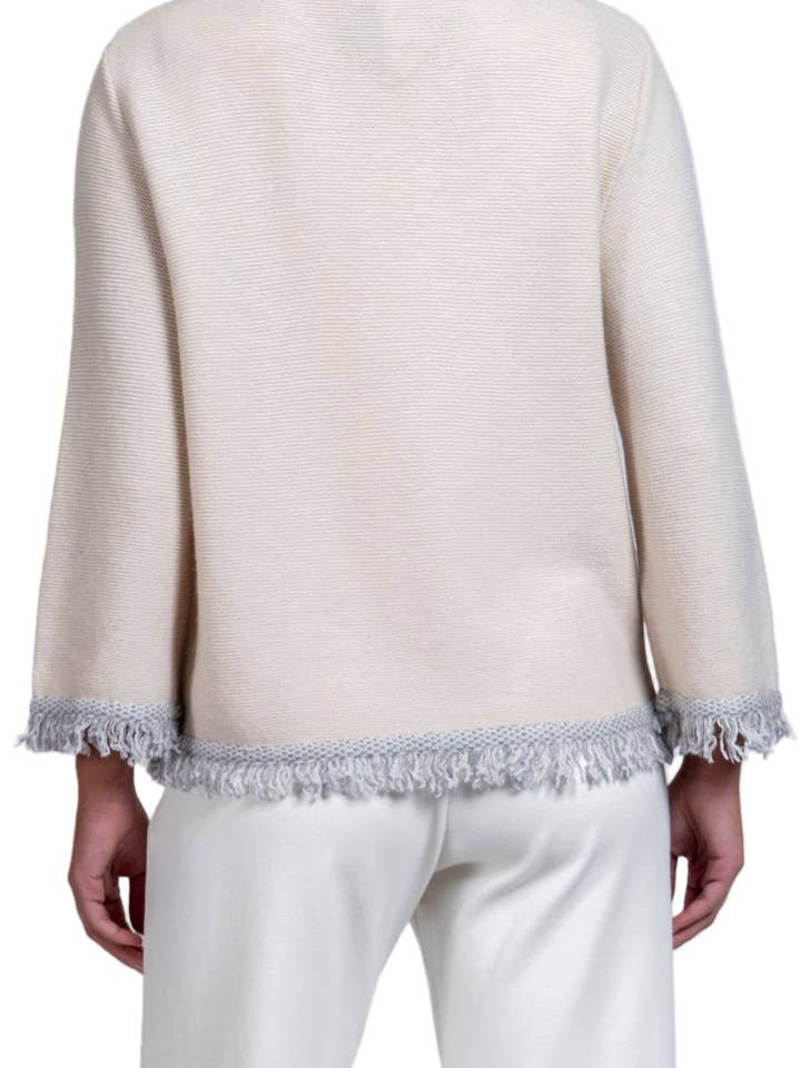 Biana - Wholesale Jacket - Women's - Rita Fringe Jacket ; Latte1