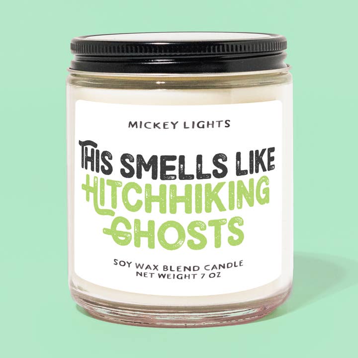 Hitchhiking Ghosts | 7 oz Soy Blend Candle for wholesale by Theme Park Candles
