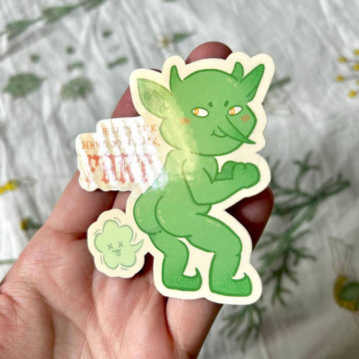 Hollandaize Art - Vendita all'ingrosso Adesivo - Adesivo «Se parlano dietro la tua schiena» FART Goblin3