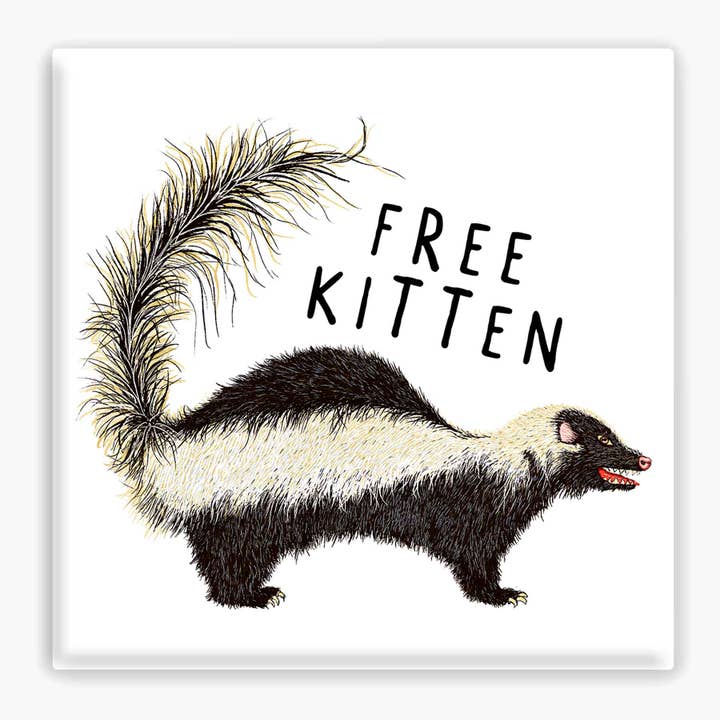 Free Kitten - Magnet for wholesale by Nice Enough Stickers