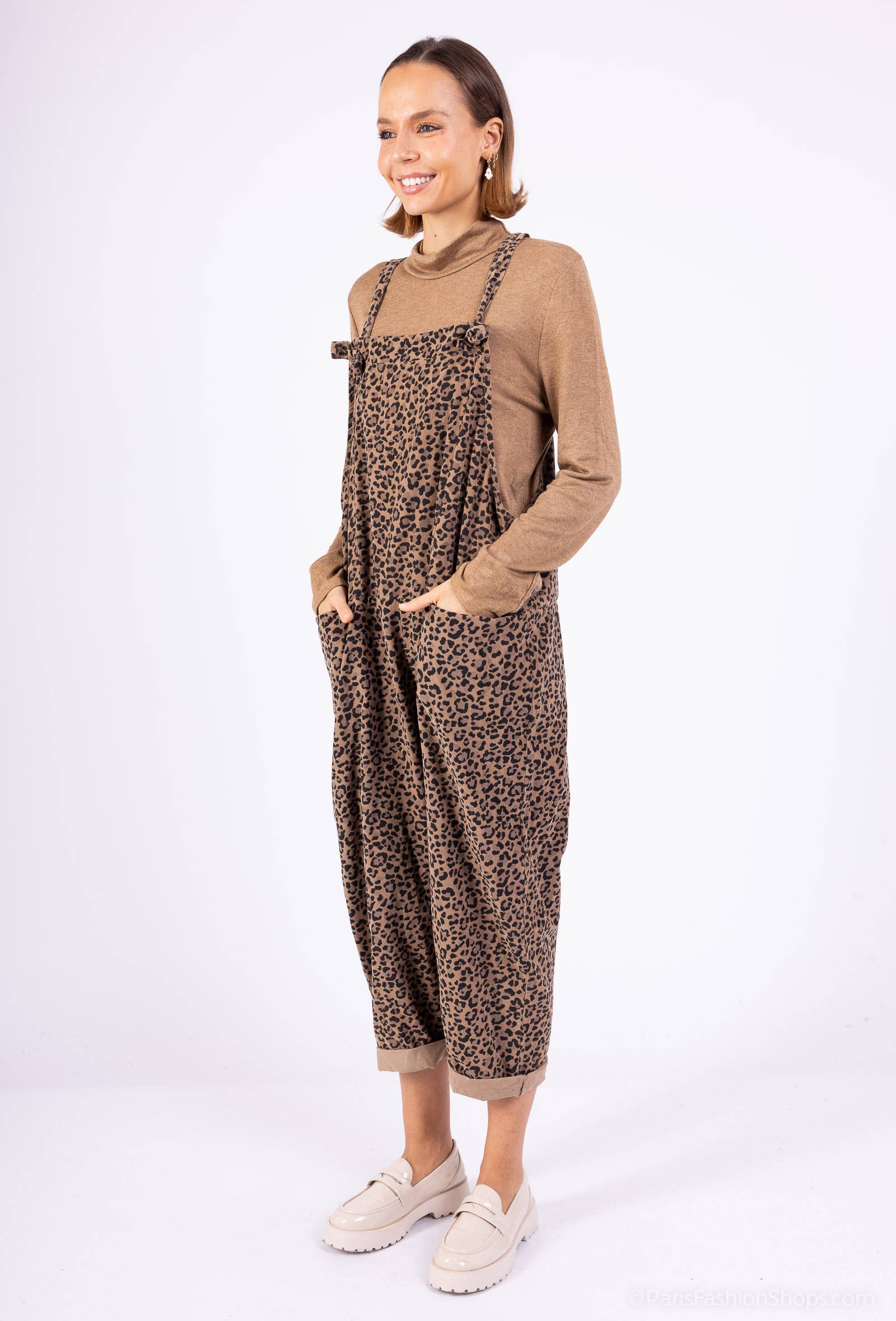 Mimi & Gogo – Engroshandel Heldragt – til kvinder – Kombination I Leopardfløjl  @96580_CBVLeo3