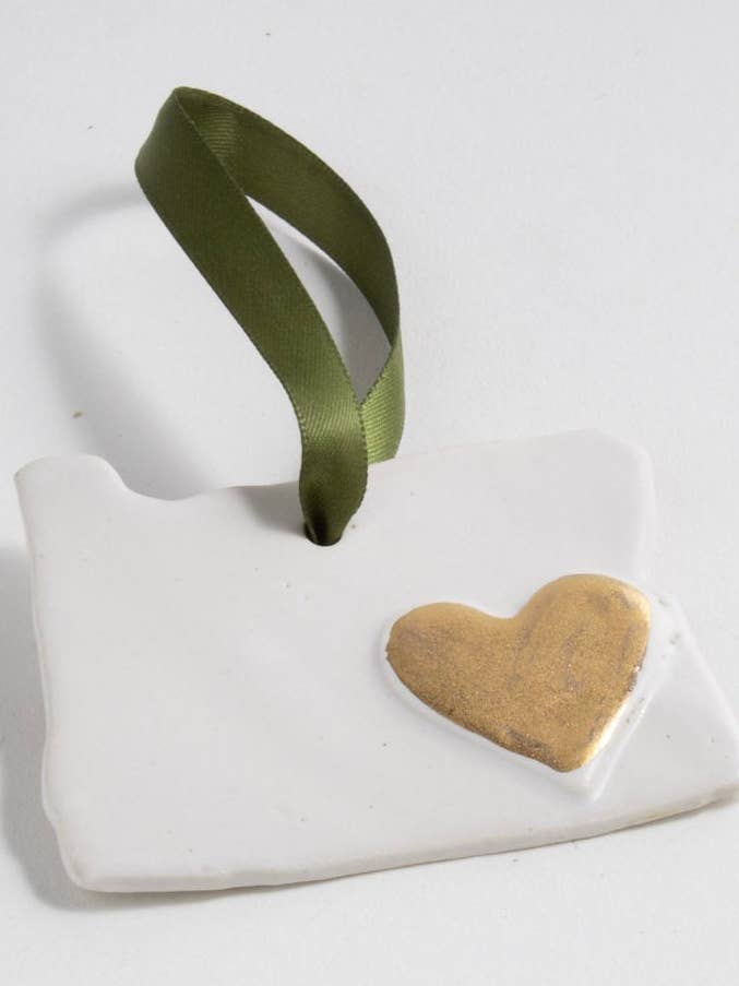 Oregon Liefde Ornament voor wholesale door Tagliaferro Ceramics
