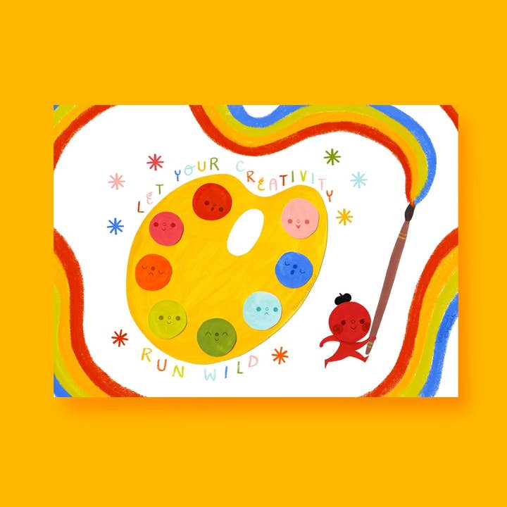 Be Creative Gouache konsttryck för wholesale av Veronica Porlier Illustrations