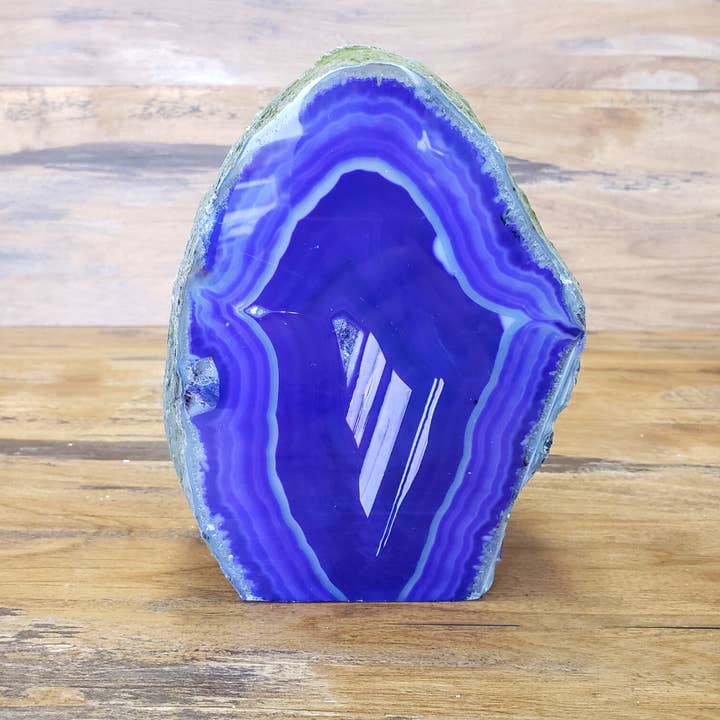 Crystal Joys Wholesale – wholesale Accent/desk lamp – Agate Lamp 5-7" with bulb and cord (Blue, Pink, Natural, Purple) - Stunning Home Décor