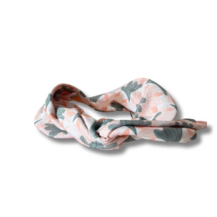 Mini-bandeau « Pastel Lotus » - Coton bambou pour la vente par Hairjewelz by Elle