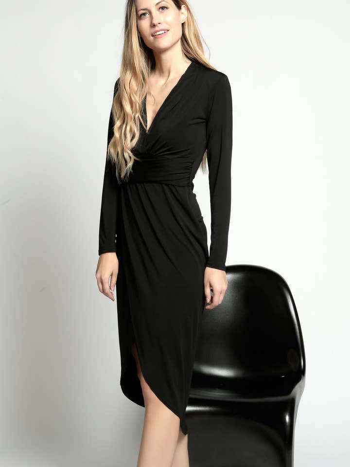 Full Sleeve Hi-Low Dress for wholesale by Cutie London