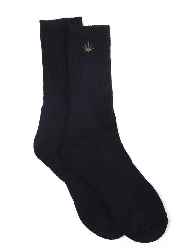 HEMP LOGO CREW SOCKS for wholesale by HEMPZOO