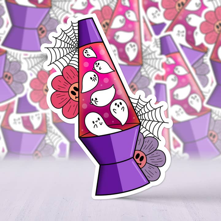 Lava Lamp Ghost Sticker, Lava Lamp Sticker, Ghost Sticker for wholesale by DoodleWitch