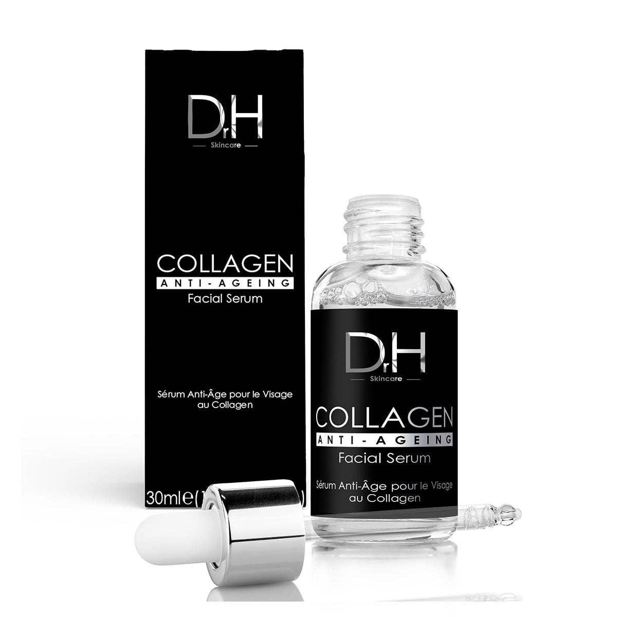 Skin Research Ltd. | Anti-Ageing Skincare & Beauty - Wholesale Facial Serum/Concentrate - Dr H Anti-Ageing Collagen Facial Serum 30ml0