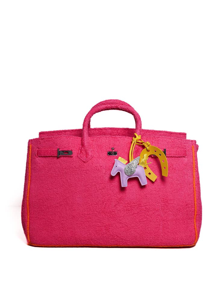 Sundaze Terrycloth Tote Bright Rose Large for wholesale by SOCIAL SUNDAZE