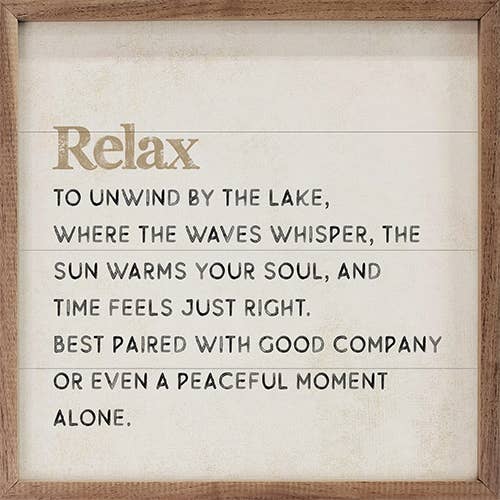 Relax At The Lake Definition for wholesale by Kendrick Home