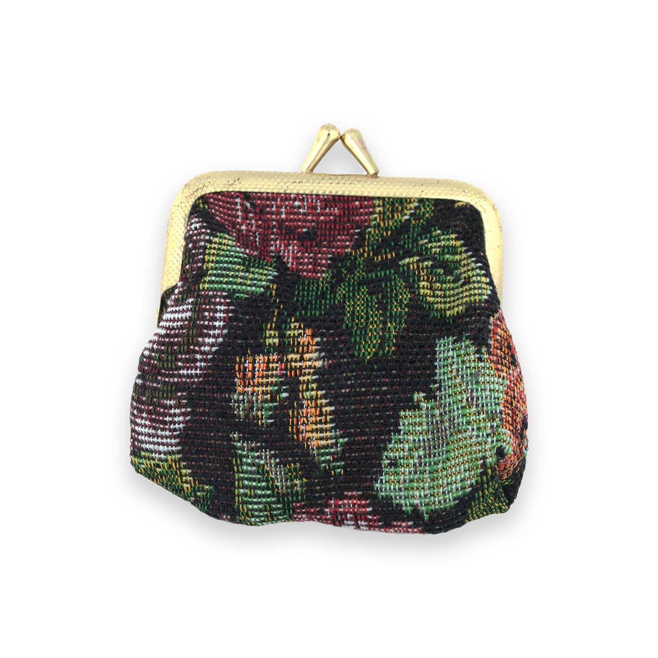 Village Gift Importers - Wholesale Pouch - Unisex - Brocade Rosary Pouch with Rose Design