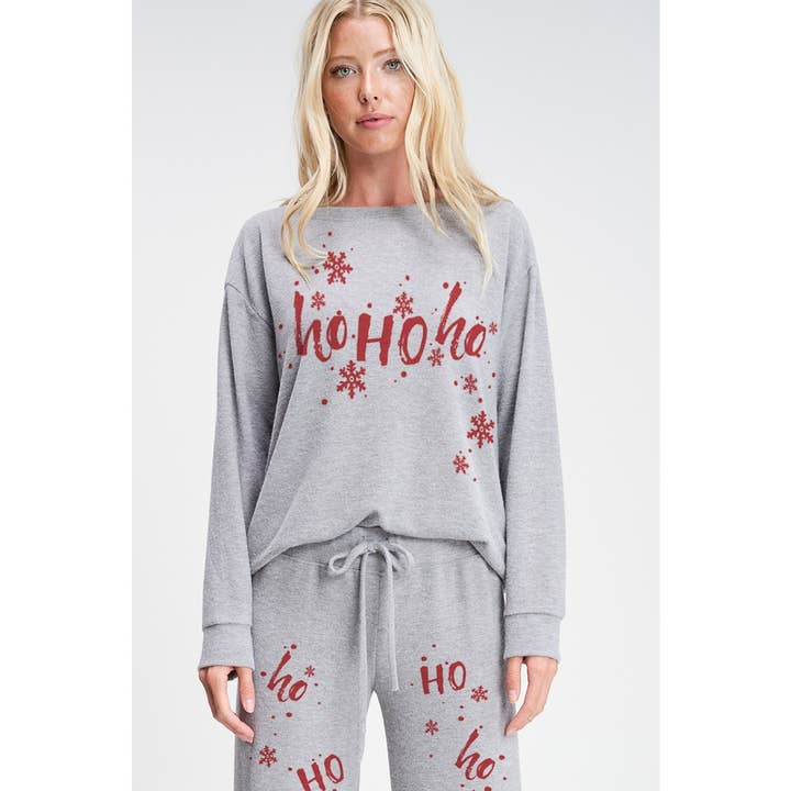 Zachte loungeset met vrolijke kerstprint voor wholesale door Phil Love