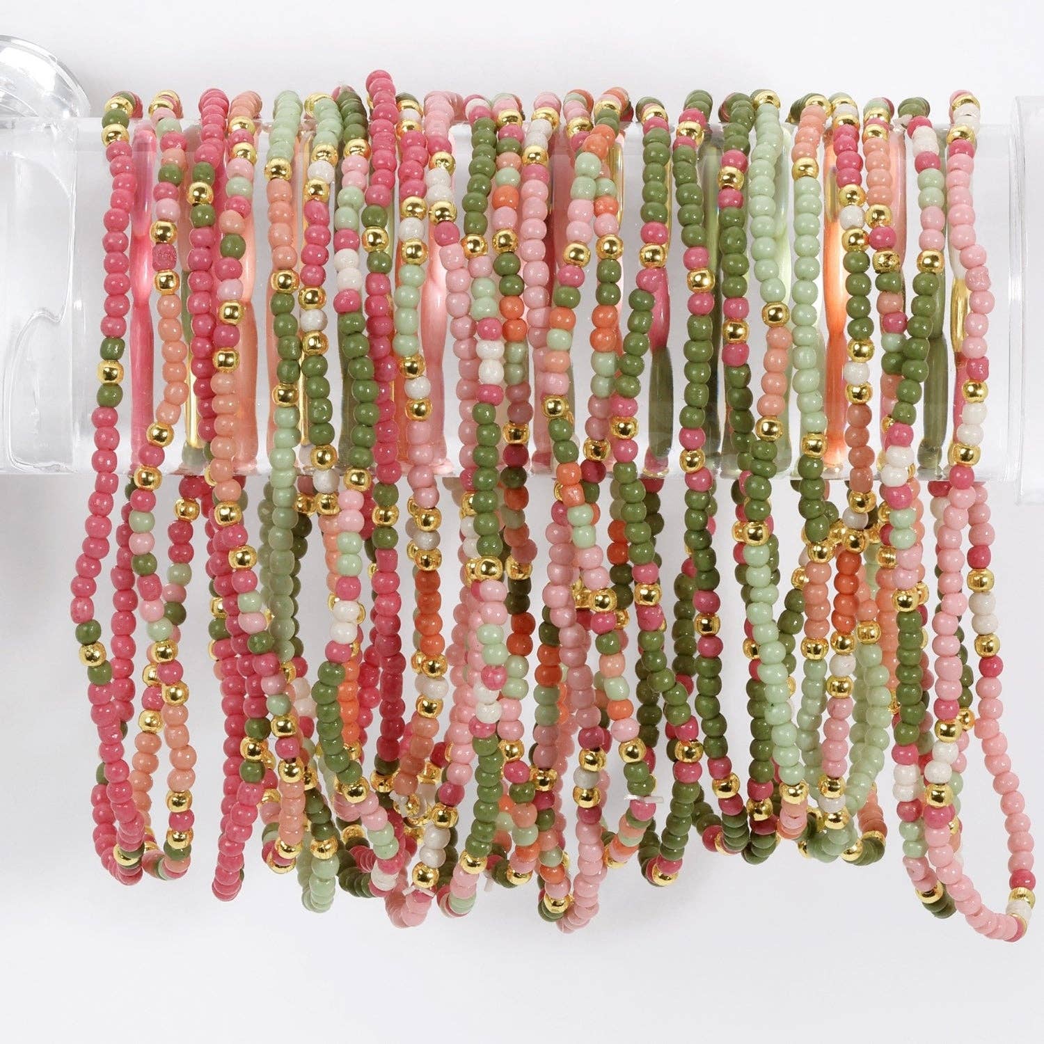 Splendid Iris - Wholesale Beaded Bracelet - Assorted 2mm Stretch Seed Bead Bracelets6