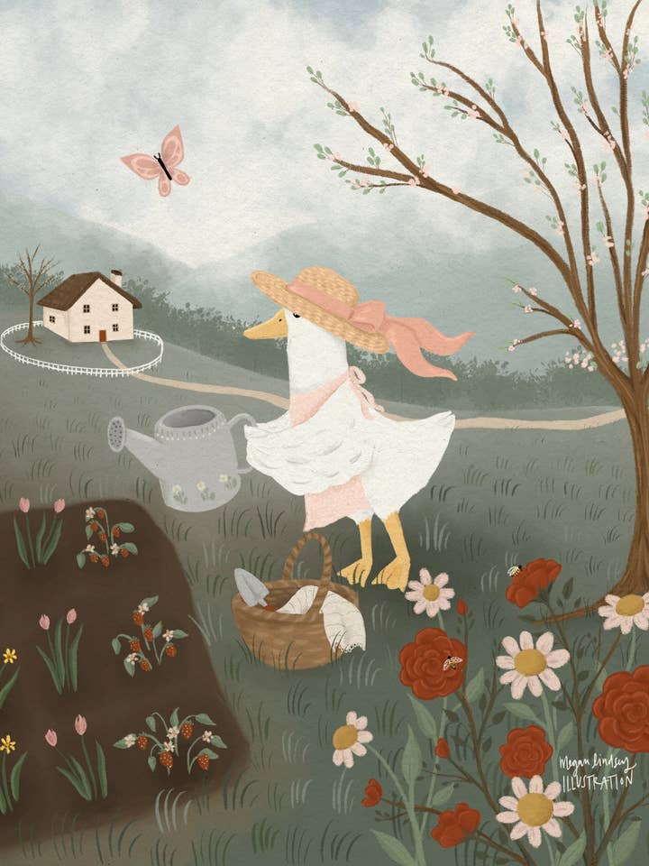 Impressions « Le Jardin de Goose » pour la vente par Megan Lindsey Illustration