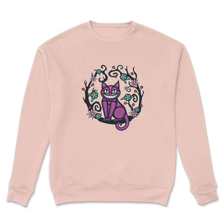 Camisola Crewneck Cheshire Cat na Floresta por atacado de Red Rebel Armour