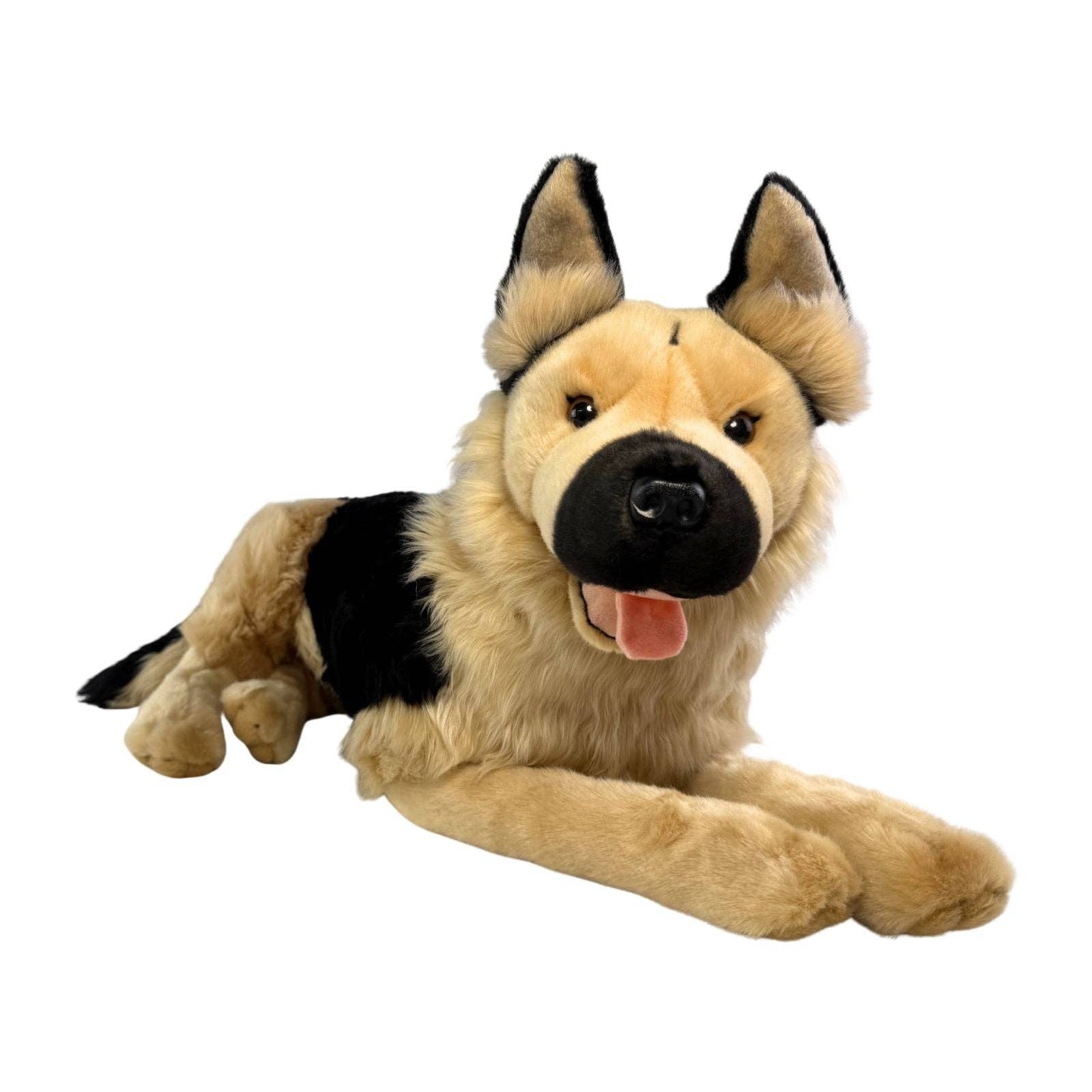 Bocchetta Plush Toys - Wholesale Stuffed/Plush Toy - Kids & Baby - Apollo - German Shepherd with satin pocket - 64cm lying0