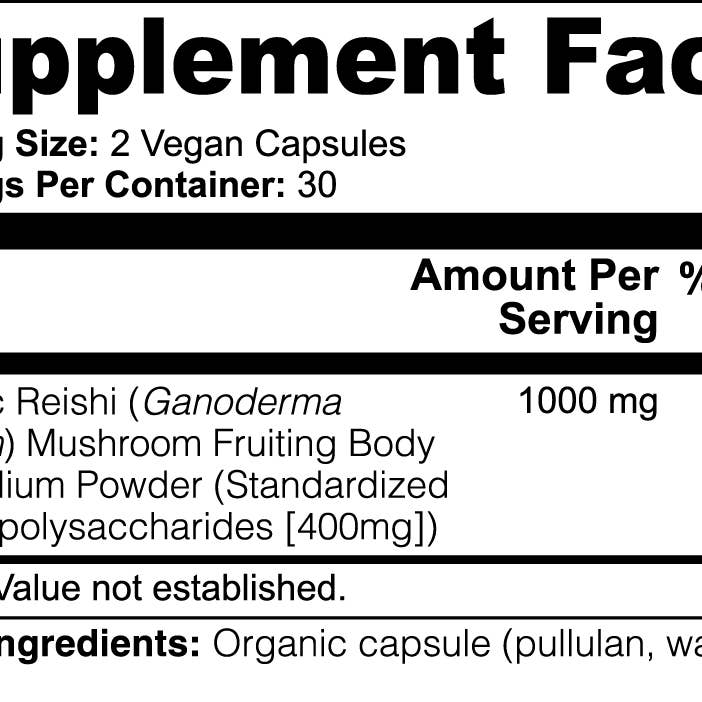 theLifeSupps.com - Wholesale Oral supplement/vitamin - Organic Reishi Mushroom Powder Capsules – 60 Vegan Capsules5