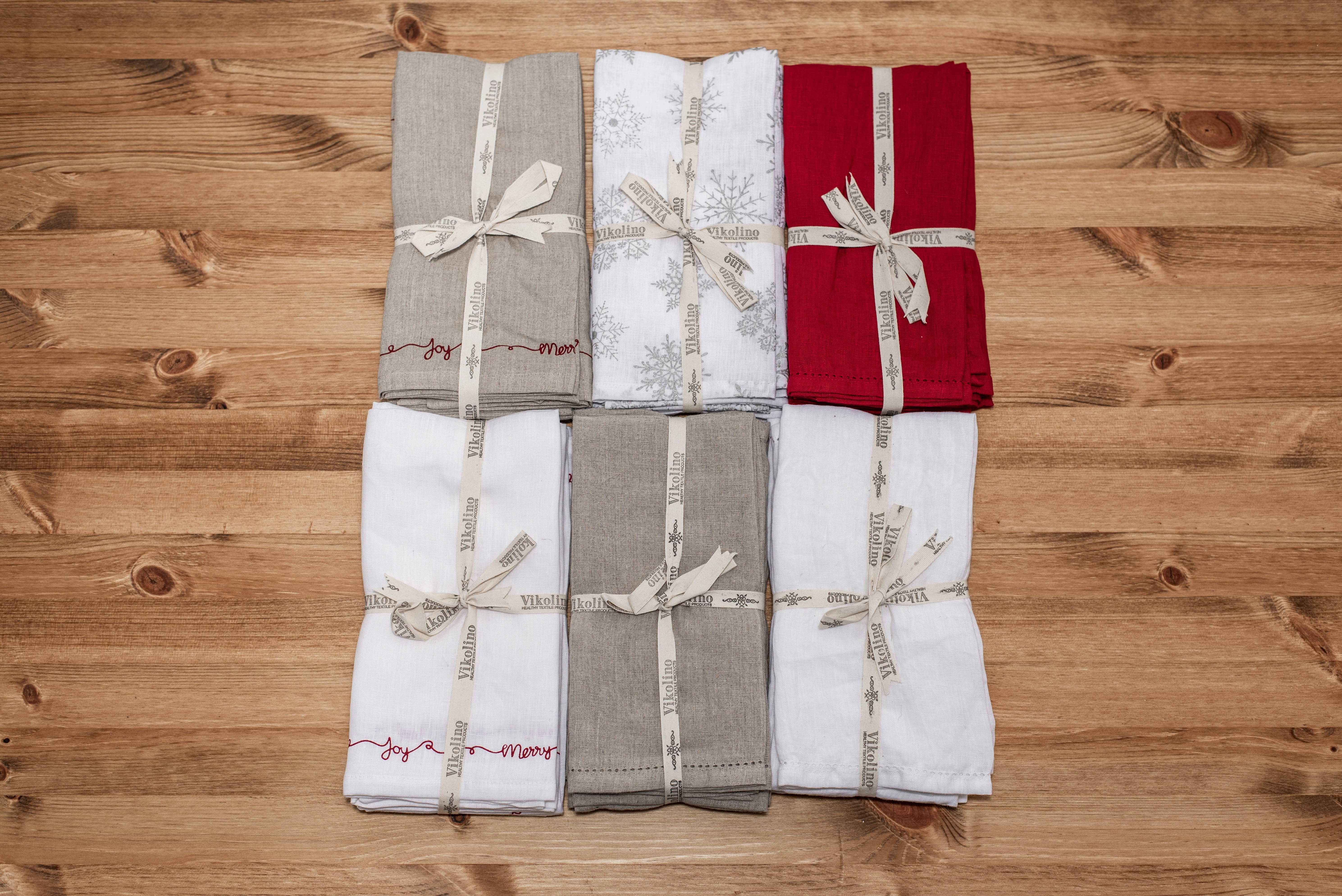 VIKOLINO - Wholesale Dinner & Cloth Napkin - Christmas Napkins, set of 4(20" x 20")5