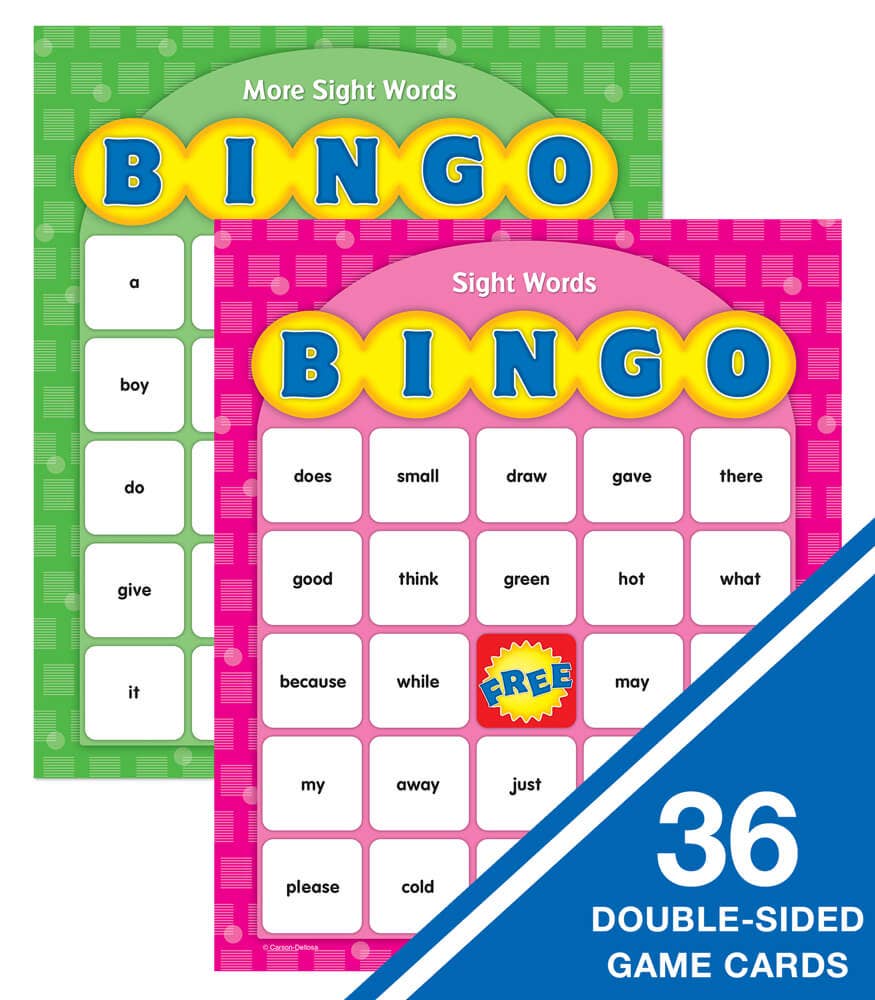 Carson Dellosa Education - Wholesale Brain Game - Kids - Sight Words Bingo1