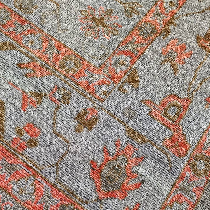 Banana Manor Rug Co. - Wholesale Area Rug - Callie Sadecki 12x15 Grey and Orange Hand-Knotted Oushak5
