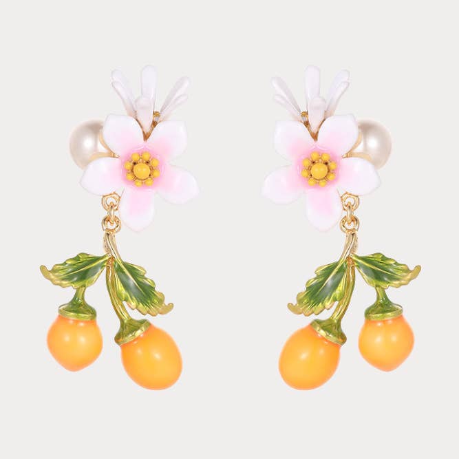 Cherry Tomato Drop Earrings for wholesale by Verdivine