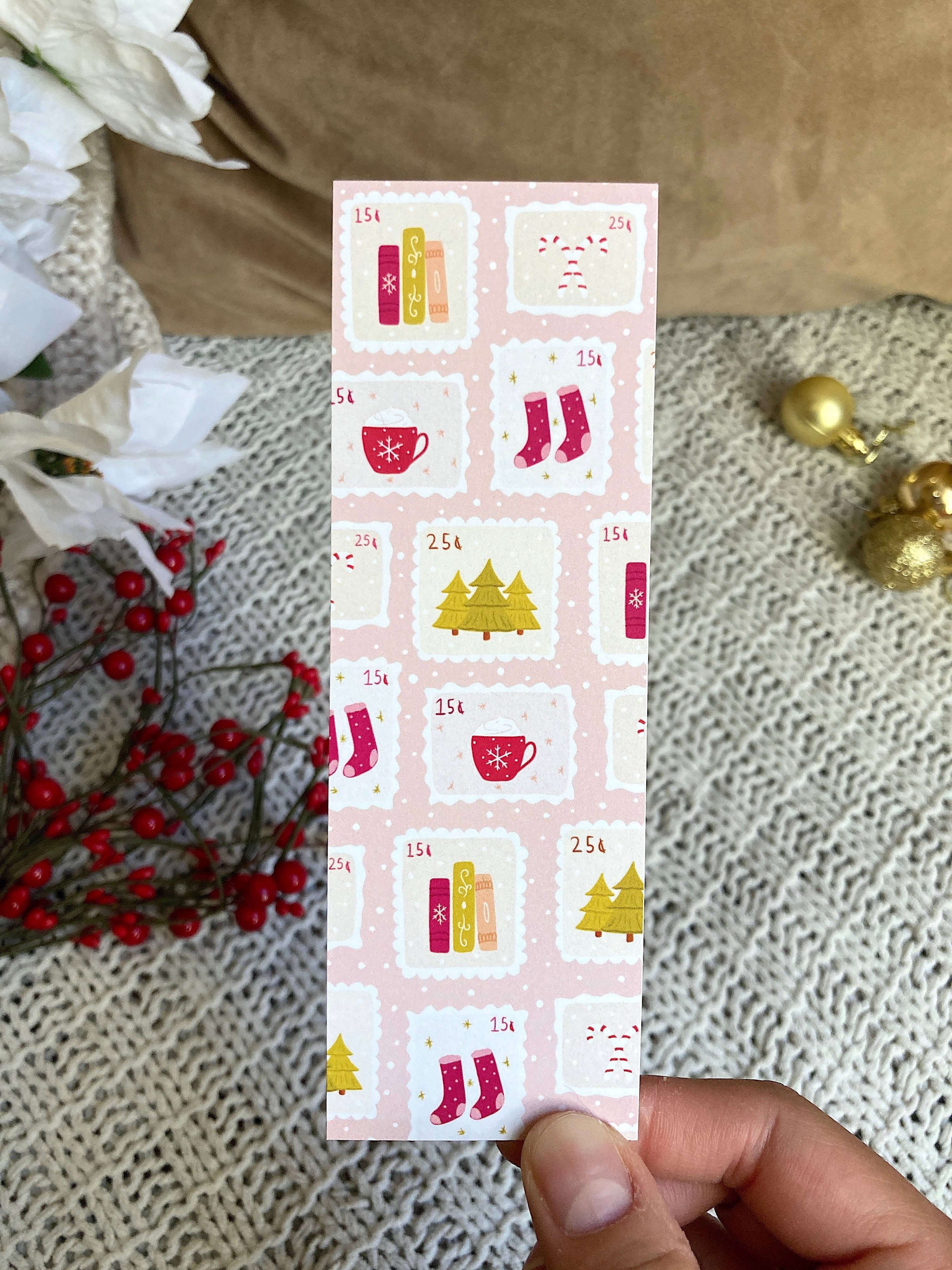 Tales and Pages Shop - Wholesale Bookmark - Christmas Postage Stamps Bookmark2