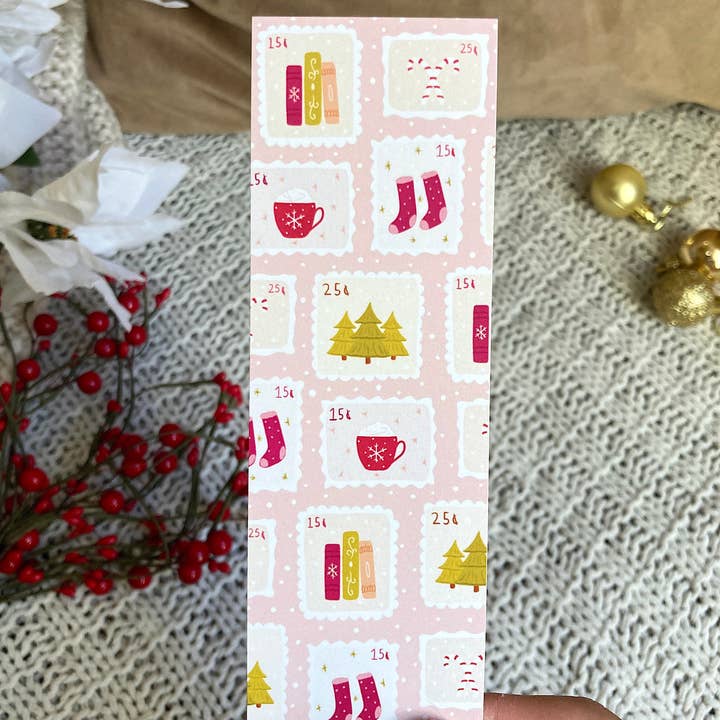 Tales and Pages Shop - Wholesale Bookmark - Christmas Postage Stamps Bookmark2