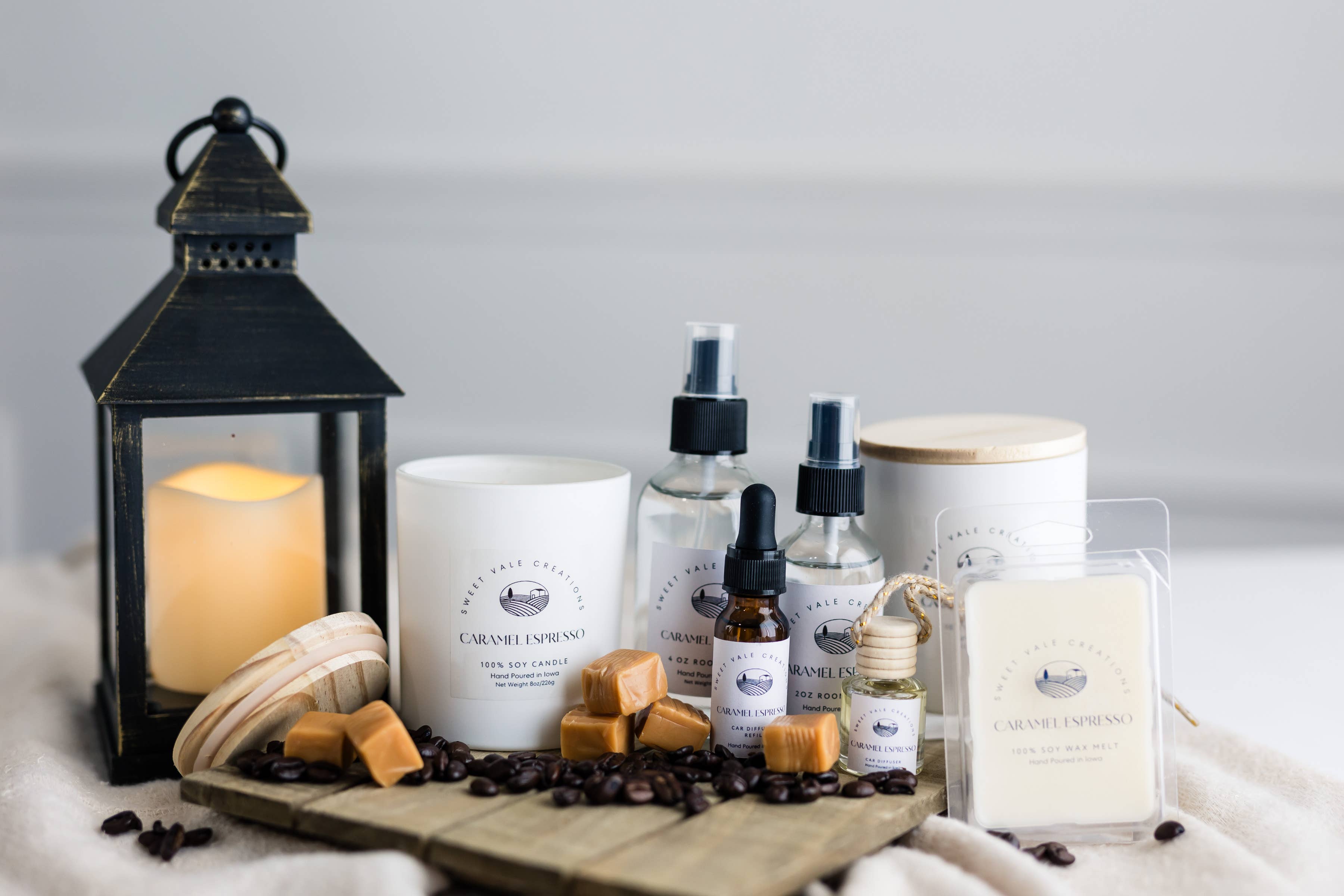 Sweet Vale Creations - Wholesale Jar/Filled Candle - Caramel Espresso Soy Candle2