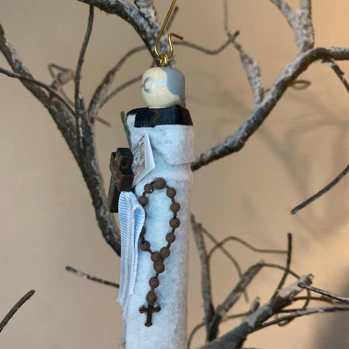 Our Saint Family - Wholesale Ornament - St. Titus Brandsma Wooden Doll Ornament1