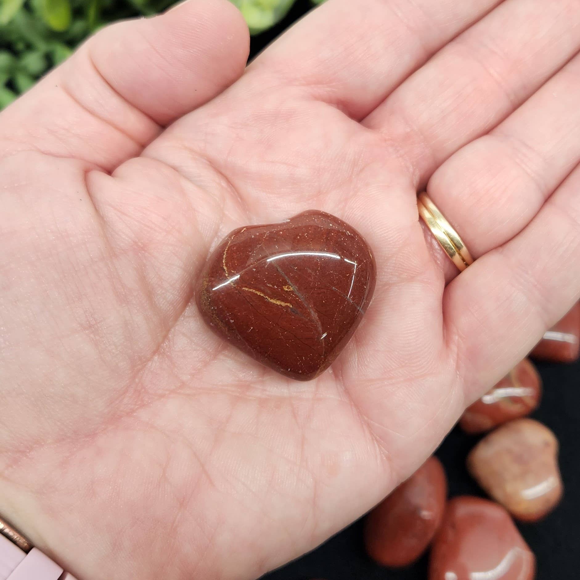 Meraki Gemstones - Wholesale Spiritual Stone/Crystal - Red Jasper Hearts-0.5kg/1.1lbs (30x30x15mm or 3cm)0