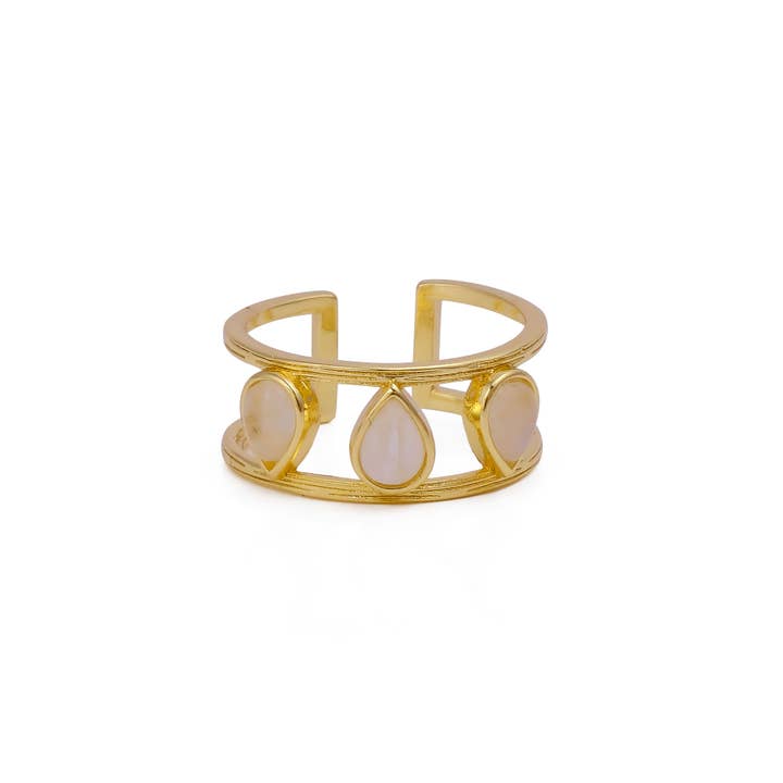 El Joyero – wholesale Single stone/solitaire ring – Rainbow Moonstone Ring Adjustable Anti-Tarnish Jewelry Rings1